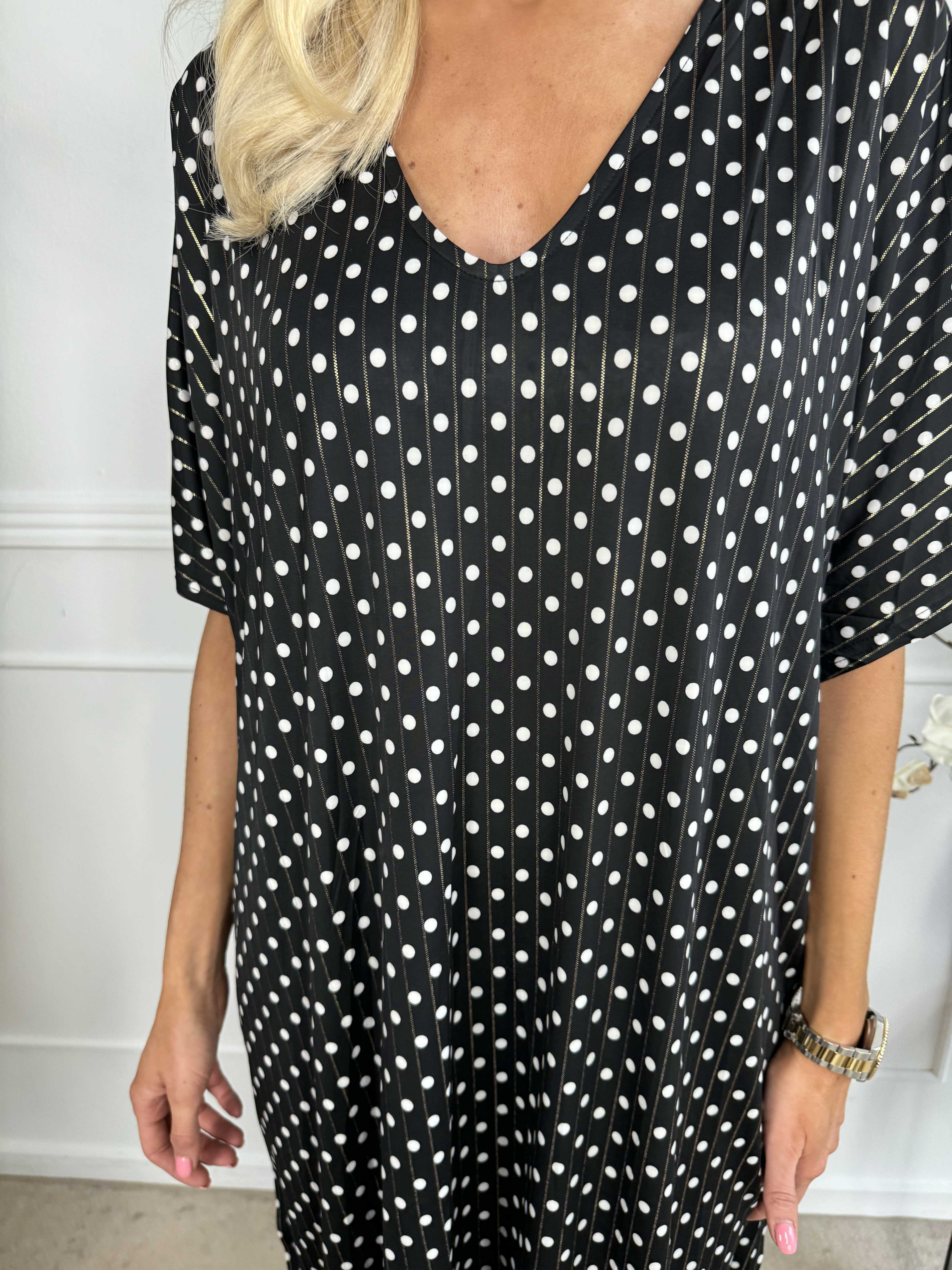 Azmina Dot - Tunikaklänning i lös passform med resår